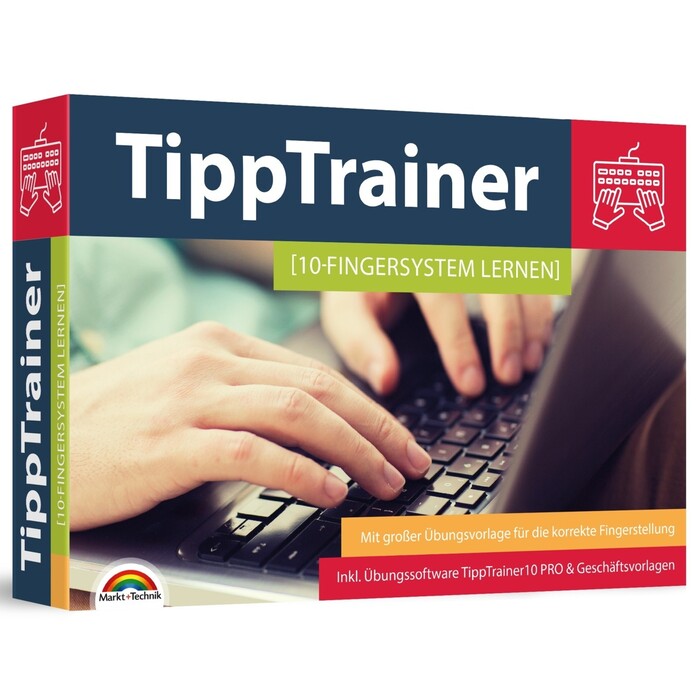 Markt+Technik Verlag GmbH: 10 Finger Tippen für zu Hause am PC lernen - blind jedes Wort finden - Maschinenschreiben inkl. Tipp Trainer Software...