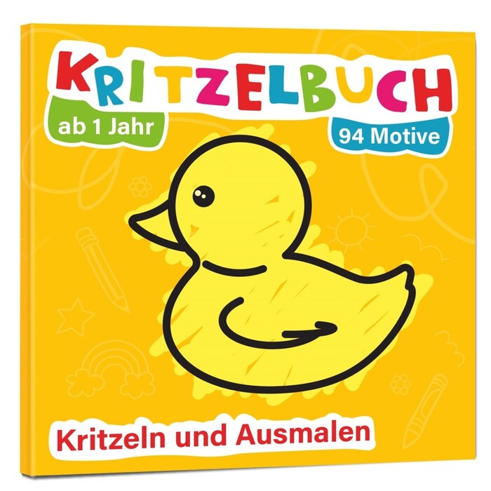 Markt+Technik: Mein erstes Kritzelbuch ab 1 Jahr: über 94 große Motive - für Jungs und Mädchen - Ausmalbuch - Ausmalen und kritzeln mit Spielzeug,...