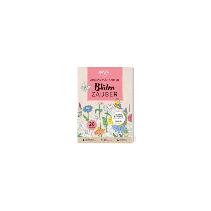 Ausmal-Postkarten Blütenzauber | 20 Karten - Taschenbuch