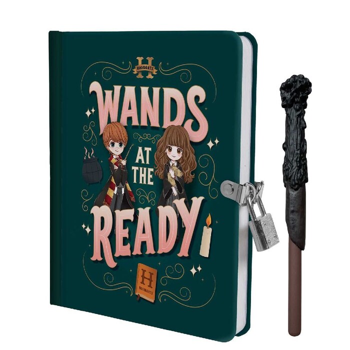 Insights: Harry Potter: Wands at the Ready Lock & Key Diary - gebunden